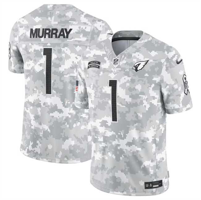 Men's Arizona Cardinals #1 Kyler Murray 2024 Arctic Camo Salute To Service Limited Stitched Jersey Dyin,We sell and wholesale Men's Arizona Cardinals #1 Kyler Murray 2024 Arctic Camo Salute To Service Limited Stitched Jersey Dyin on line form chian!